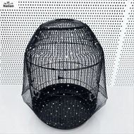 NALIAN Large 2023 Dustproof Feather Daisy Soft Butterfly Stars Pattern Bird Guard Skirt Bird Cage Mesh Net Bird Cage Cover for Parrot Cage