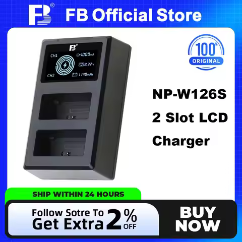 FB NP-W126S Battery LCD Dual USB Charger for Fujifilm Camera Battery XS10 XT30 II XA7 XA5 XA3 XT200 