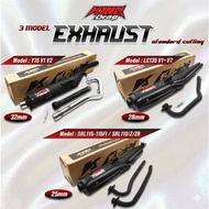 EXHAUST EKZOS KING DRAG LC 135 LC135 Y15 Y15ZR SRL 115 SRL 110 LAGENDA SRL115FI 32MM STANDARD CUTTIN