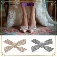 NIU Shiny Crystal Shoe Buckle - Detachable Shoelace Clip, 30x69mm - Women's Decor