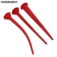 SIJIANGMOLD Caulking Nozzle, Red 300mm/11.8in Structural Adhesive Nozzle, Replacement Curved Caulkin