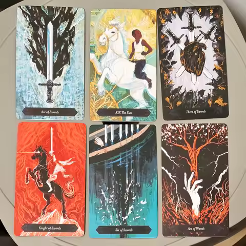 10.3*6cm Diverges Into A Lush World Lubanko Tarot Deck 80 Surreal & Queer-Inclusive Cards with 3 Lov
