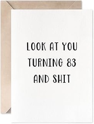 83rd Birthday Card Funny For Men or Women, Turning 83 Birthday Card For Mom, Dad Or Friend