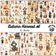 12 Sheets Autumn Harvest 1 by byte studio | Cardstock Craft Paper Journal Stationery