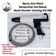 SPRAY GUN PISTOL SEMPROTAN MESIN POWDER COATING CAT BUBUK WX-958 WX958 - TOKOASMA