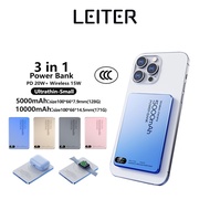 Leiter 3 CCC Power Bank Magnetic Wireless Powerbank 22.5W Fast Charging for iPhone iWatch AirpodsPor