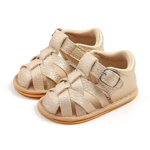 Baby Sandals Soft Leather Rome Style Toddlers Summer Little Shoes For Girls Boys 0-18M Sandals Newbo