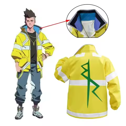 Zipper Punk Adult Coat Halloween Costume Anime David Martinez Cyberpunk Edgerunners Cosplay Stand Co