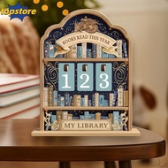 TOPSTORED Books Read Tracker, 2D Books Read This Year Reading Tracker Signage,  Wooden Handmade Read