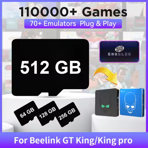Game Memory Card for Beelink GT King/King Pro Game Console S922X TV Box 110000+ Games& 70+ Emulators