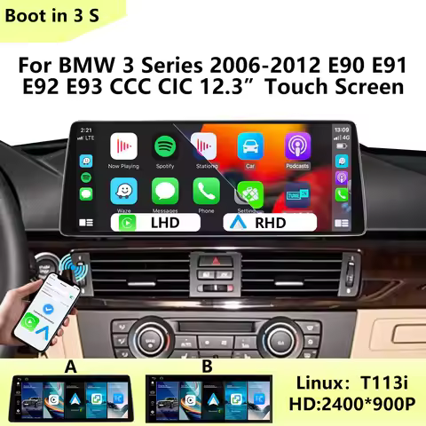 Upgrade R&LHD For BMW 3 Series 2006-2012 E90 E91 E92 E93 CCC CIC Touch Screen Multimedia Player Wire