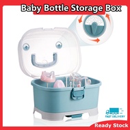 Bottle Drainer Storage Rack Baby Bottle Storage Box Portable Baby Milk Powder Box Children's Dust-proof Drying Rack