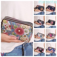 Anemone Flower Wallet - Waterproof Canvas Phone Clutch with Coin Pouch