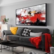 Black and Red Pictures Wall Art - Living Room Wall Decor - Framed Wall Art Large Modern Ready to Han