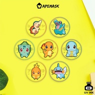 Pokemon Starter Badge Brooch Pin