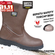 Safety Jogger Works Canyon S3 Brown Leather Rubber Sole and Steel Toe Iron Cap