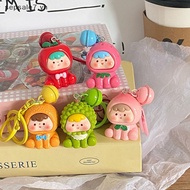 【Sepsale】 1/5Pcs Fruits Keychain Cartoon Blizzard Fruit Resin Keychain For Boys Girls Backpack Penda