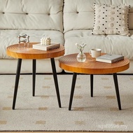 Japanese Style Household Tea Table Baumkuchen Nordic Simple Coffee Table Creative Round Living Room 