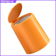 📎 Orange Plastic Waste Bin with Press Lid and Wide Opening for Home Use, Perfect for Bedrooms and Ki