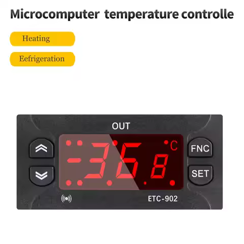 AC Digital Temperature Controller ETC-902 12V 24V 110V 8A/220V Thermostat Thermoregulator Incubator 