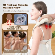 PONYHOME Wireless 6D Massage Shoulder Neck Massager Kneading Trapezius Hot Compress Massage Back Pos