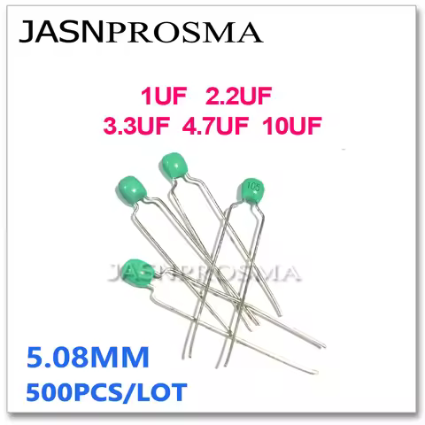 JASNPROSMA green Monolithic ceramic capacitor 500PCS 63V 1UF 2.2UF 3.3UF 4.7UF 10UF 105 225 335 475 