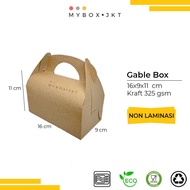 Gable Box Hampers Souvenir Gift Pack Snack Non Laminasi - 16x9x11