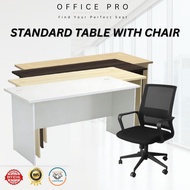 Office Pro 4FT Standard Office Table + Ergonomic Office Chair