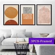 A4/A3 Frame 3PCS Abstract Art Poster Elliptical Line Shape Colorful Wallpaper Home Decoration Can Pl