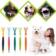 Tyff แปรงสีฟันอุปกรณ์กำจัดสามหัวหลายมุมแปรงสีฟันสุนัขและแมวแปรงสีฟันชาร์โคลผู้ใหญ่ดูแลฟันระบบทางเดินหายใจ