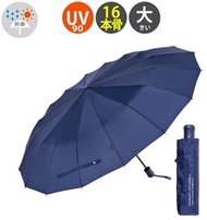 Waterfront - 日本 16 骨縮骨遮 防曬遮 (藍色) (55CM / 防UV90%+ / 抗UV / / UV雨傘) 4518003020469 (另有黑色)- 平行進口貨