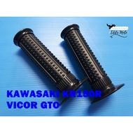 HANDLE GRIP RUBBER "BLACK" SET Fit For KAWASAKI KR150R VICTOR GTO // Cover BLACK