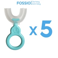 Combo of 5 Toothbrush Packs for Children 2 - 6 years old Fossio High Quality Silicone Material Safe 