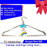 GANTUNGAN 100Pcs Stainless Steel Wire Hangers/Clothes Hangers asepjayaperabot