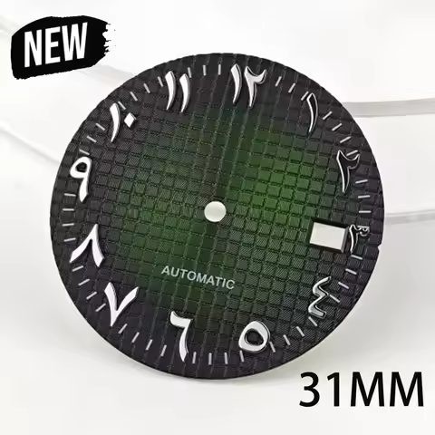 31mm Waffle Arabic Marker Dial No Logo Classic For Seiko AP Royal Oak NH35 Automatic Movement Case M