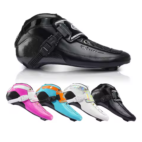 1 Pair Speed Skate Boots VARRUN Up Boot Inline Skates Boots Carbon Fiber Upper Shoes Professional Ra