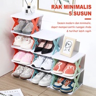 NEWEST MINIMALIST RACK MADE OF PP PLASTIC MATERIAL PRODUCT SIZE 24CMX26CMX56CM / PLASTIC SHOE RACK