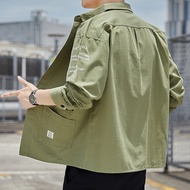 Shirt Jacket Men's Spring Autumn Construction Site Wear-Resistant Dirt-Resistant Sunscreen