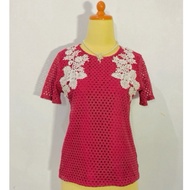 MERAH Top Wanita blouse blouse material brocade brocade mix floral embroidery branded brand et ceter