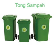 240 Liter Green Dustbin l Tong Sampah Hijau Besar /Tong Sampah Besar beroda (READY STOCK)