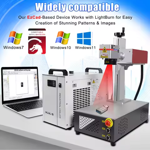 [US STOCK] 5W UV Laser Marking Machine Fiber UV 5W 355nm Non-Metal Engraver for Glass/Wood/PVC/Metal