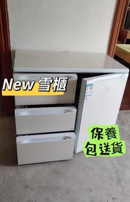 🍧🍧急放 雙溫雪櫃臥式 100%新 家用櫥櫃 refrigerator 冷凍冷藏雪櫃  不鏽鋼雙門廚房操作台細型矮雪櫃 包送貨 保養