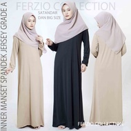 Inner manset gamis polos Lengan panjang standar dan jumbo Dalmis spandek jersey premium quality