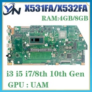 X532FA X531FA Mainboard For ASUS X532FL X532FLC X532FAC X532F X531F S531F K531F V531F S532F K532F V5