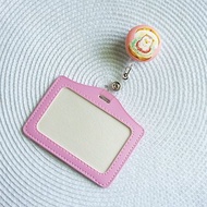 Lovely【日本布】刺蝟漢堡伸縮扣環 +卡套、悠遊卡、證件套