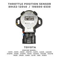 89452-12040 / 198500-0330 TPS Sensor - Toyota 3SFE 5SFE 3SGE 3SGTE 4AFE 4AGE 4AGZE 2VZ 3VZ 2TZ 1GGTE