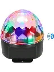 Bola de Luces Disco LED Bocina Bluetooth ritmica RGB con puerto USB Discoteca Proyector Bola Mágica Lámpara para Fiesta de Cumpleaños aniversario reuniones Iluminación múltiples colores
