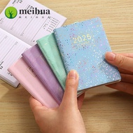 MEIHUAA 2025 Agenda Book, A7 Mini 2025 Planner Notebook, Mini with Calendar Laser English Daily Week