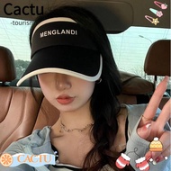CACTU Sun Hat, Anti-UV Letters Women Hat,  Curved Eaves Outdoor Sports Hat