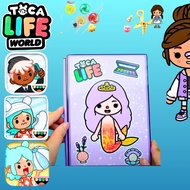 Ngôi nhà búp bê giấy nàng tiên cá đồ chơi cắt dán thủ công Toca Life World Quiet Book TA02 cho bé
